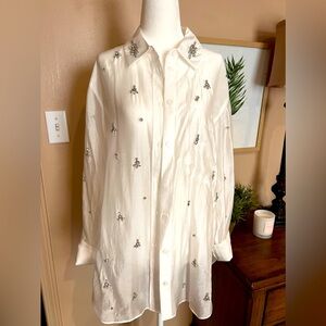 Zara bottom down shirt